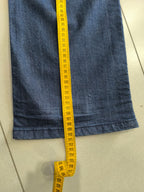 Denim Jeans Low Waist Dark Blue Bootcut Fit Flared (S)
