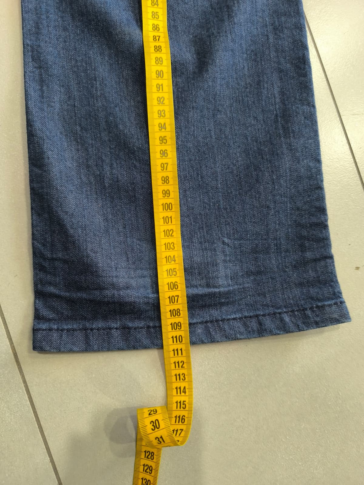 Denim Jeans Low Waist Dark Blue Bootcut Fit Flared (S)