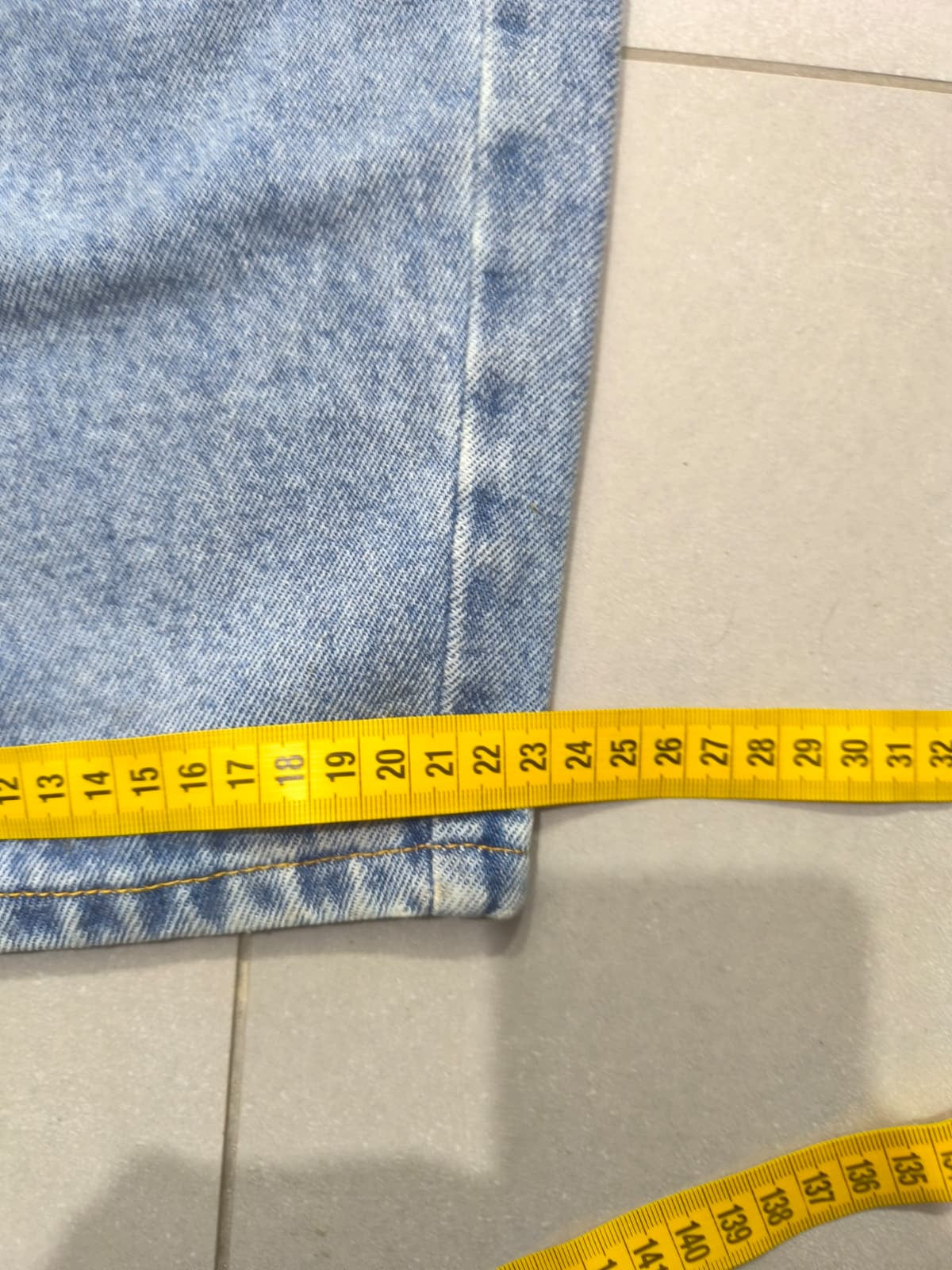 Denim Jeans Baggy Fit Light Blue Balloon (S) Vintage Y2K