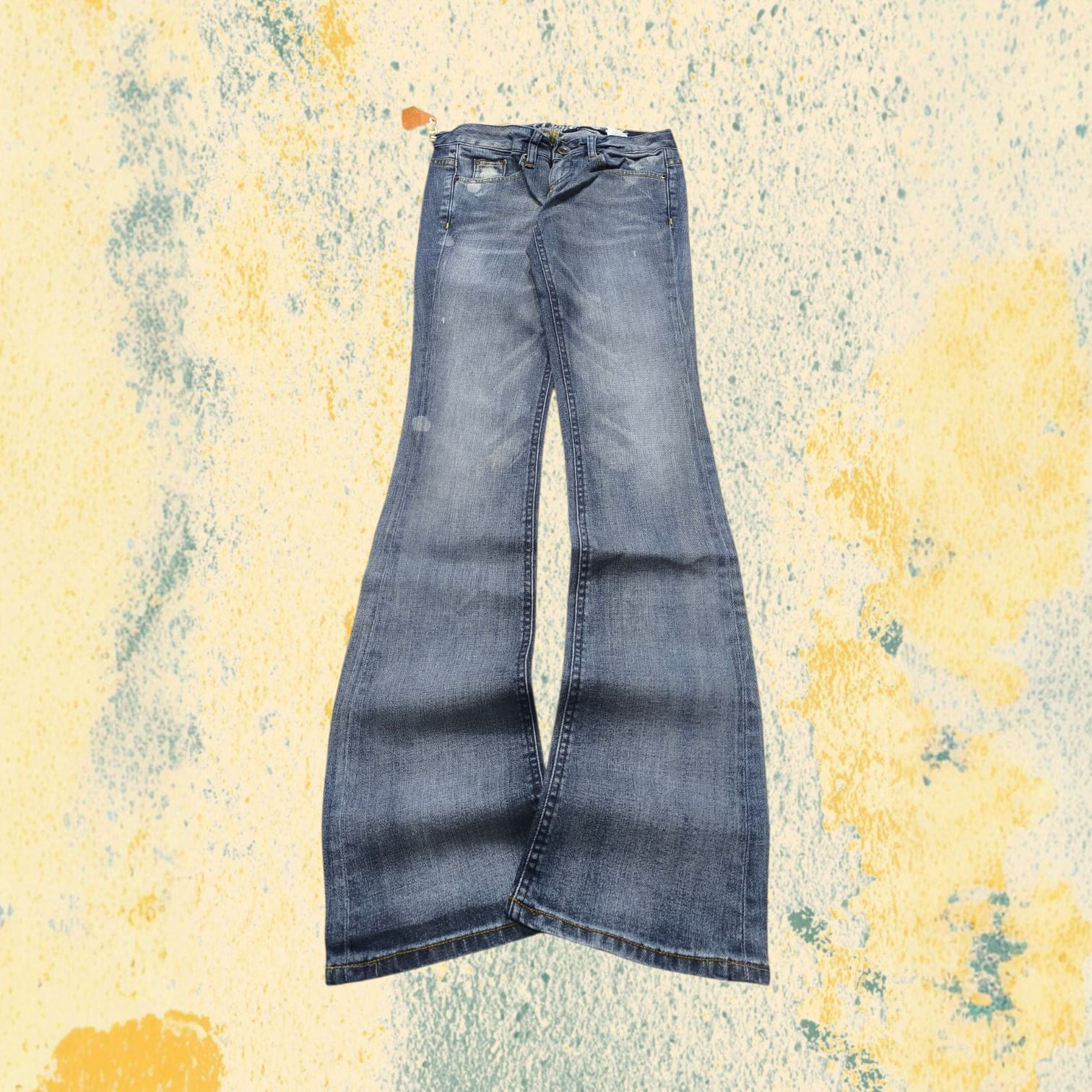 Denim Jeans BootCut Fit Flared Washed Y2K Vintage (XXS)