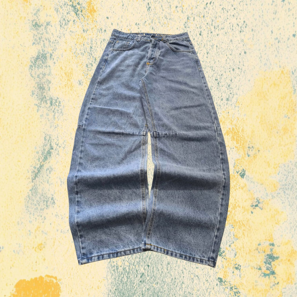 Denim Jeans Baggy Fit Light Blue Balloon (S) Vintage Y2K