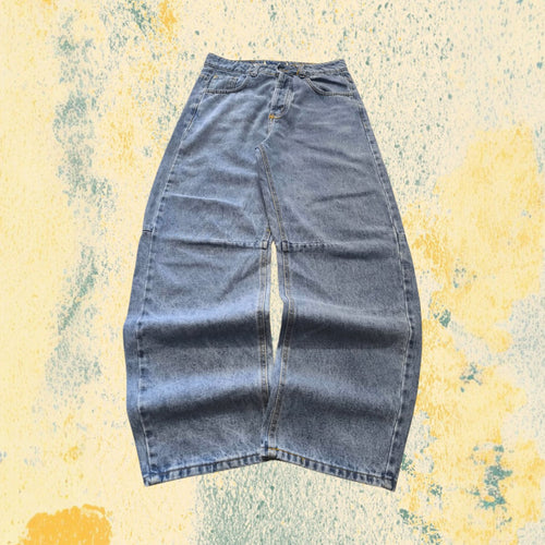 Denim Jeans Baggy Fit Light Blue Balloon (S) Vintage Y2K