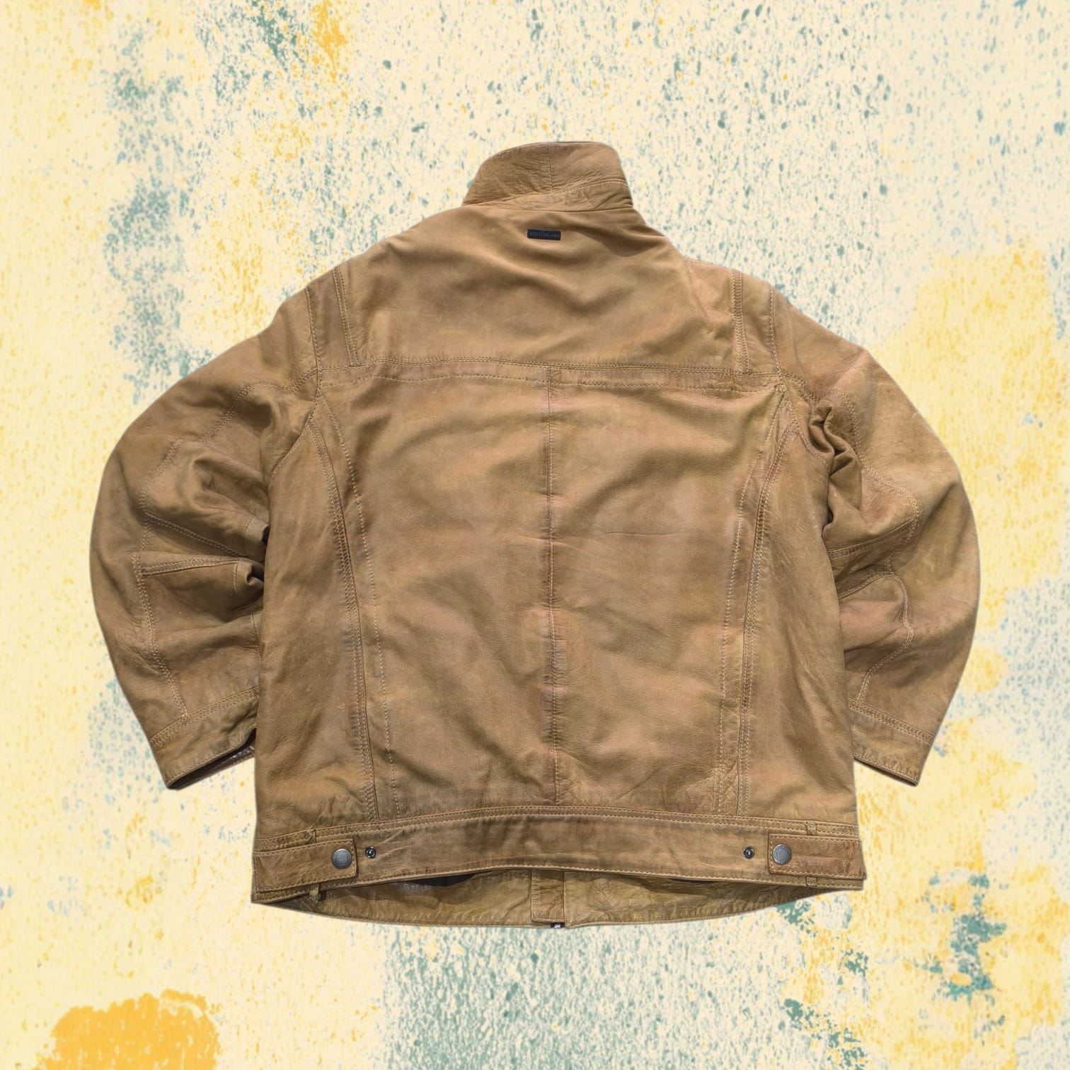 Real Leather Jacket Bomber Vintage Y2K - Aviatore in Vera Pelle Boxy Fit Oversize (M)