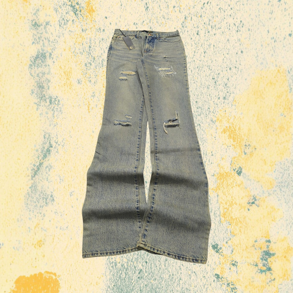 Denim Jeans Just Cavalli Ripped Y2K Vintage BootCut Straight Fit Da Donna (XS)