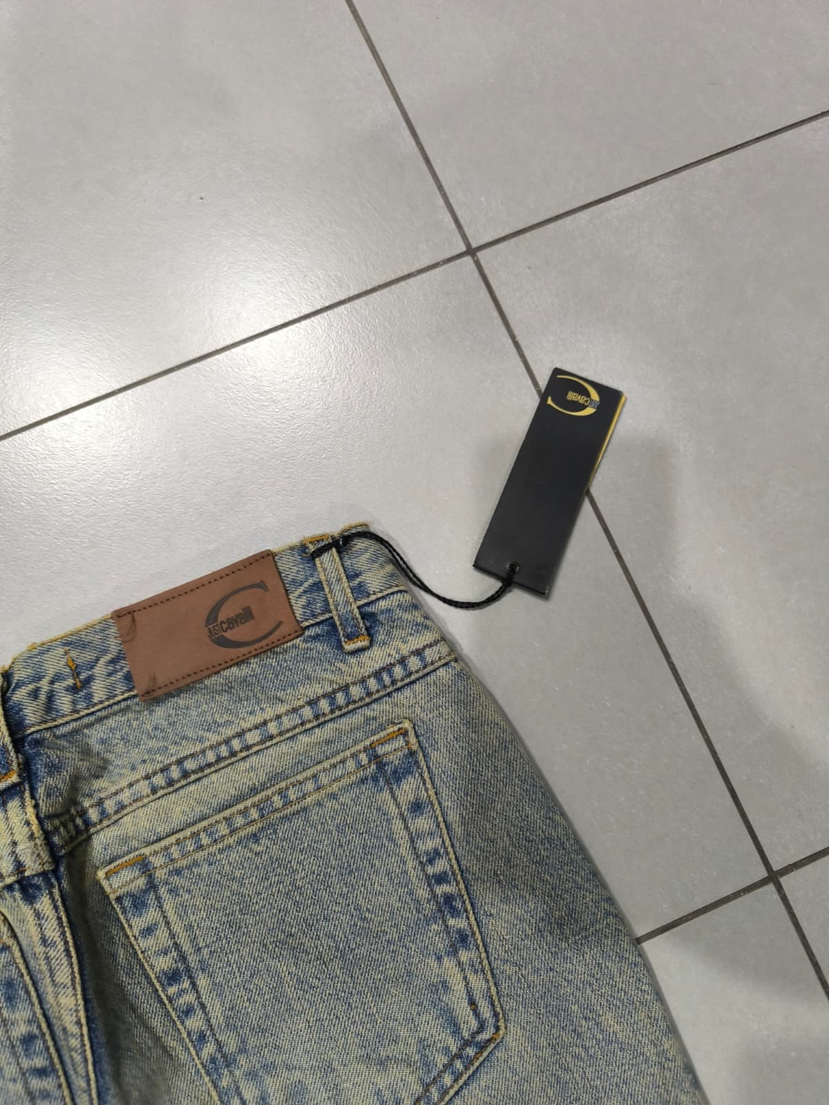 Denim Jeans Just Cavalli Ripped Y2K Vintage BootCut Straight Fit Da Donna (XS)