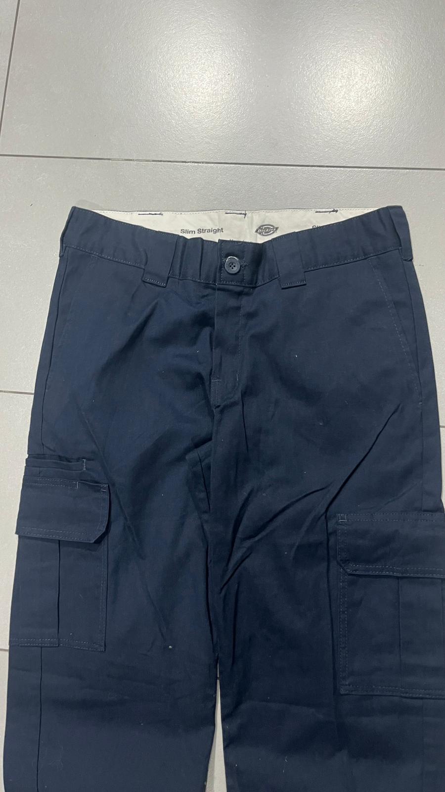 Cotton Pants Dickies Blu Straight Fit Vintage Y2K (M)