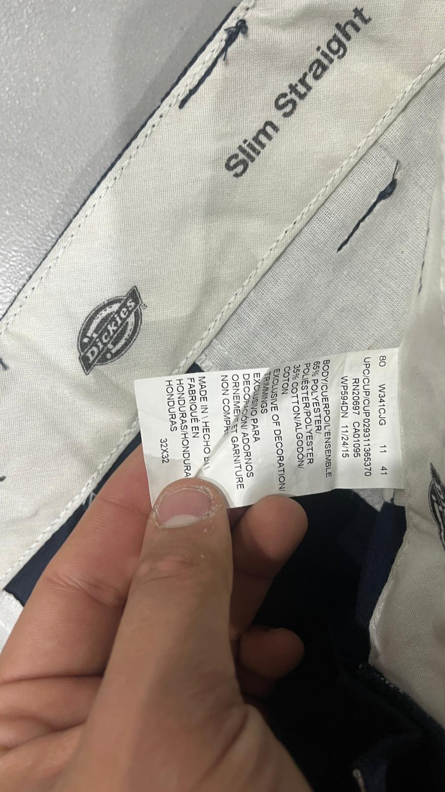 Cotton Pants Dickies Blu Straight Fit Vintage Y2K (M)