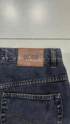 Denim Jeans Hugo Boss Dark Black Baggy Fit (S) Vintage Y2K