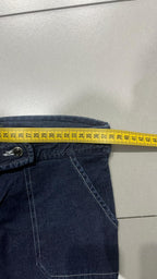 Denim Jeans Dark Blue Bootcut Fit Baggy (S)