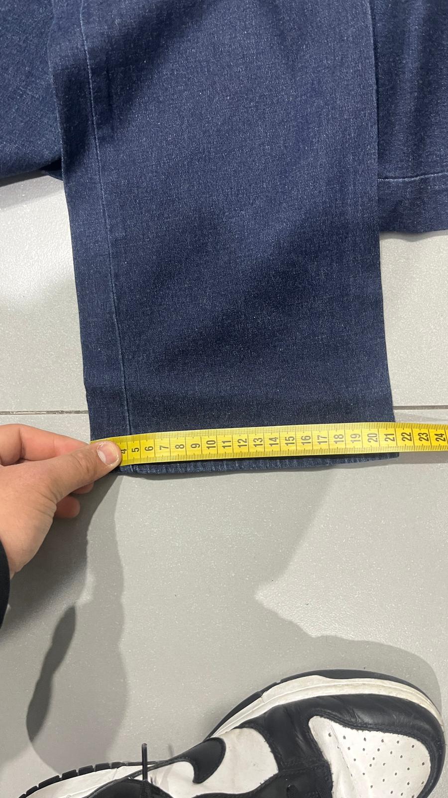 Denim Jeans Dark Blue Bootcut Fit Baggy (S)
