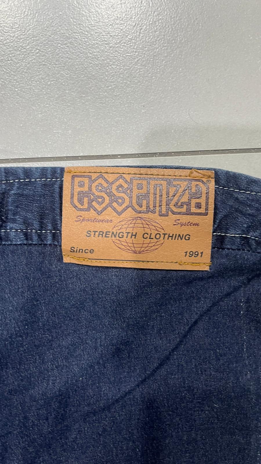 Denim Jeans Dark Blue Bootcut Fit Baggy (S)