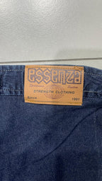 Denim Jeans Dark Blue Bootcut Fit Baggy (S)