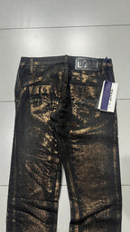 Denim Gold Straight / Slim Fit Black Low Waist (XS)