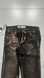 Denim Gold Straight / Slim Fit Black Low Waist (XS)