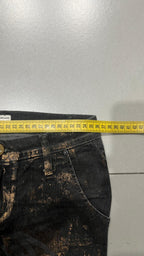 Denim Gold Straight / Slim Fit Black Low Waist (XS)