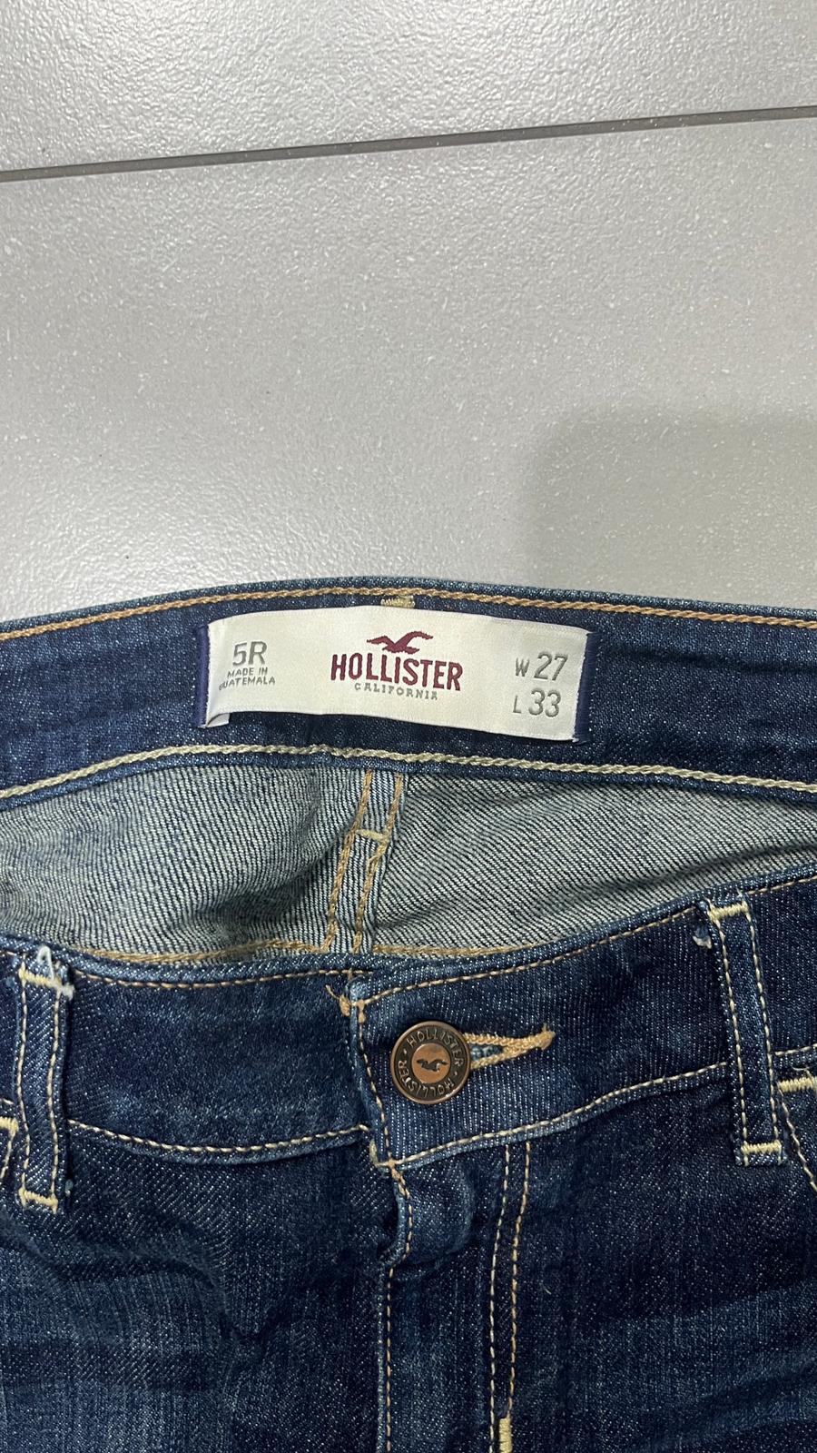 Denim Jeans Blu Low Waist Embroidered Flare Fit - Jeans Svasati (M)