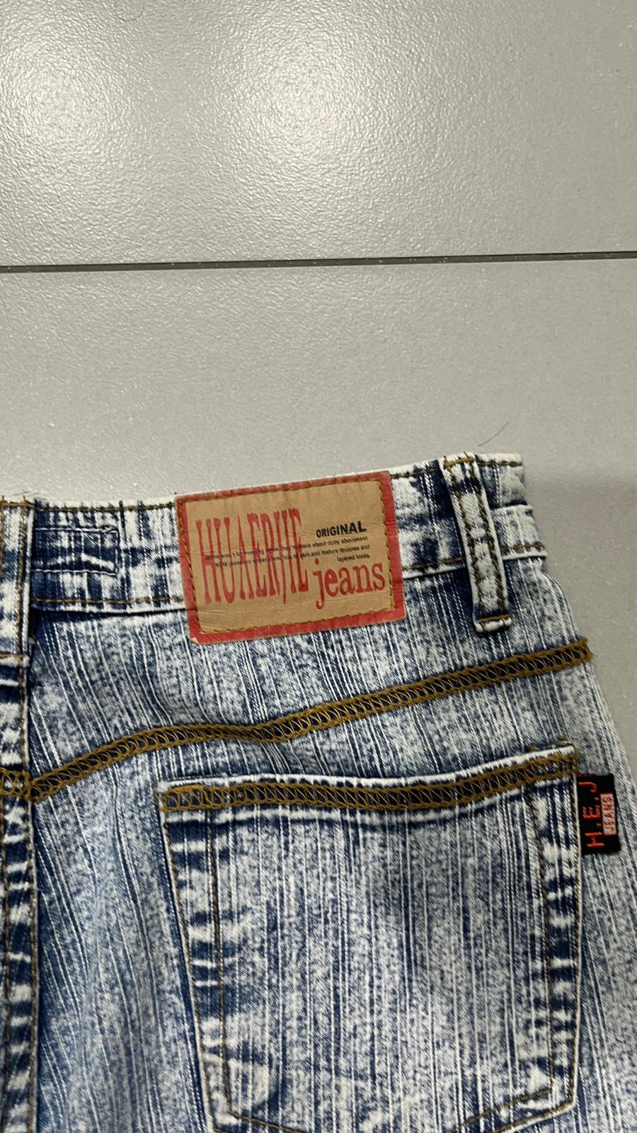 Denim Jeans Marble Flare Fit Y2K Vintage - Jeans Svasati (XS)