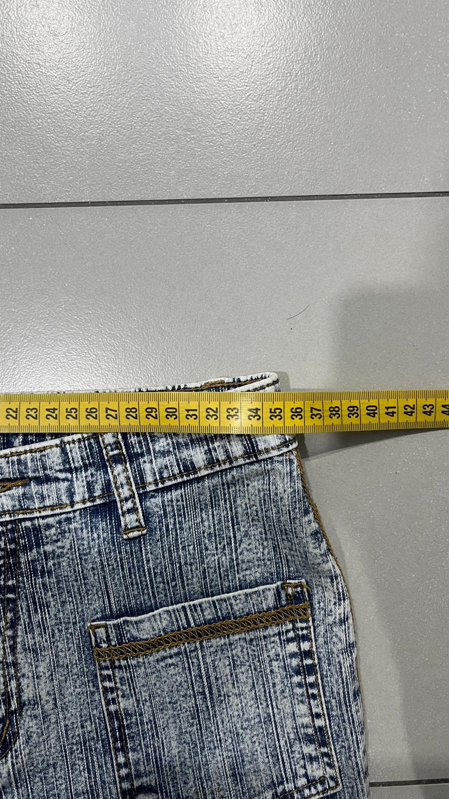 Denim Jeans Marble Flare Fit Y2K Vintage - Jeans Svasati (XS)