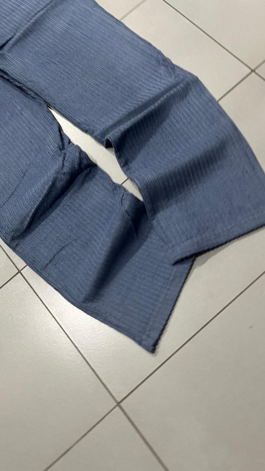 Silk Pants Baggy Fit Light Blue Vintage Y2K (L)