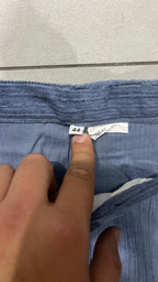 Silk Pants Baggy Fit Light Blue Vintage Y2K (L)