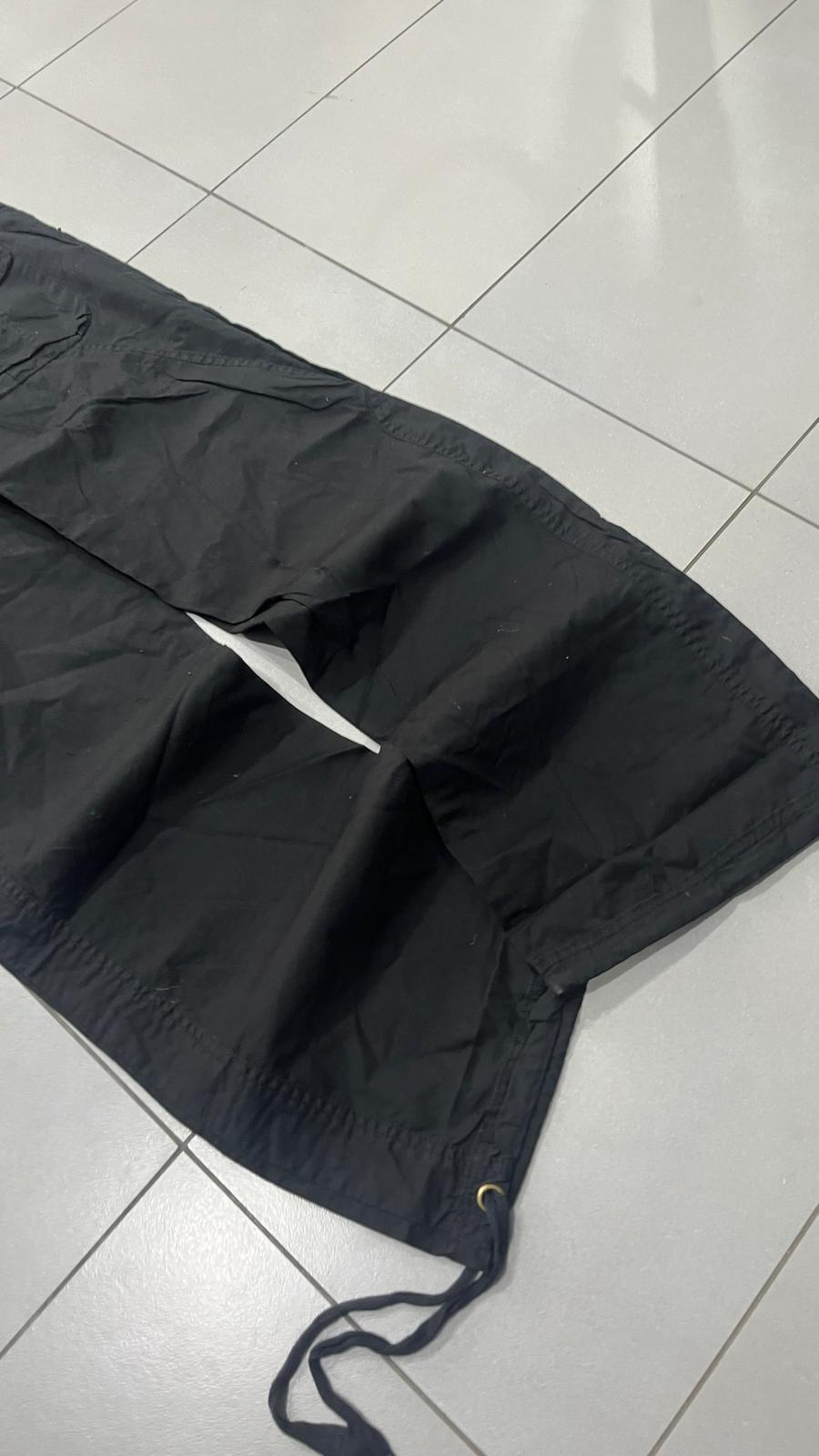Baggy Pants Low Waist Baggy Fit Y2K Black (M) da Donna