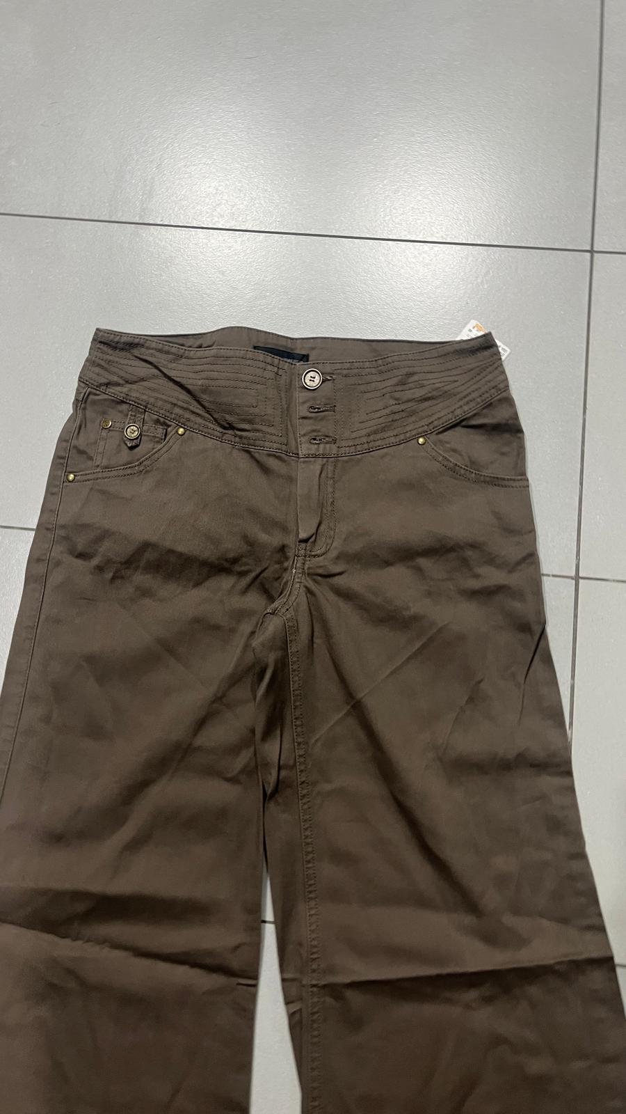 Pantaloni Baggy Fit Brown Super Bootcut Brown Vintage Y2K (XS)