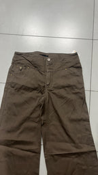 Pantaloni Baggy Fit Brown Super Bootcut Brown Vintage Y2K (XS)