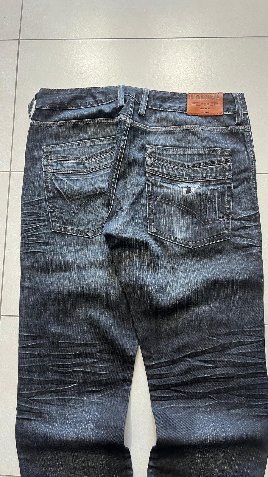 Denim Jeans Tommy Hilfiger Dark Blue Straight Fit Vintage Y2K (L)