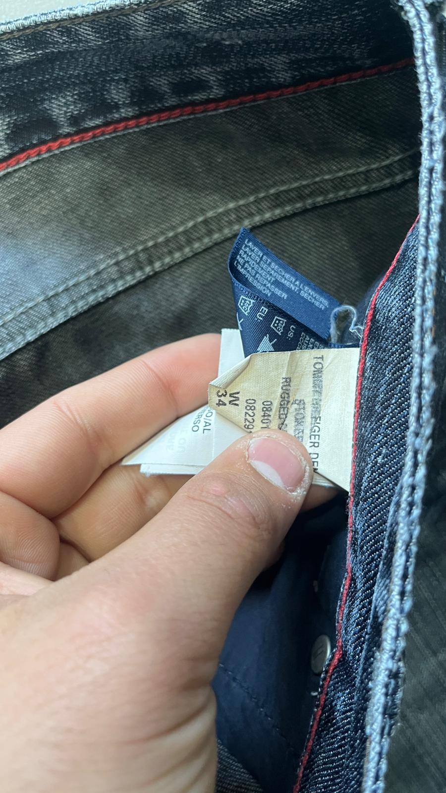 Denim Jeans Tommy Hilfiger Dark Blue Straight Fit Vintage Y2K (L)