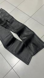 Real Leather Jeans - Pantaloni in Vera Pelle da Donna Bootcut Flare Fit (XS)
