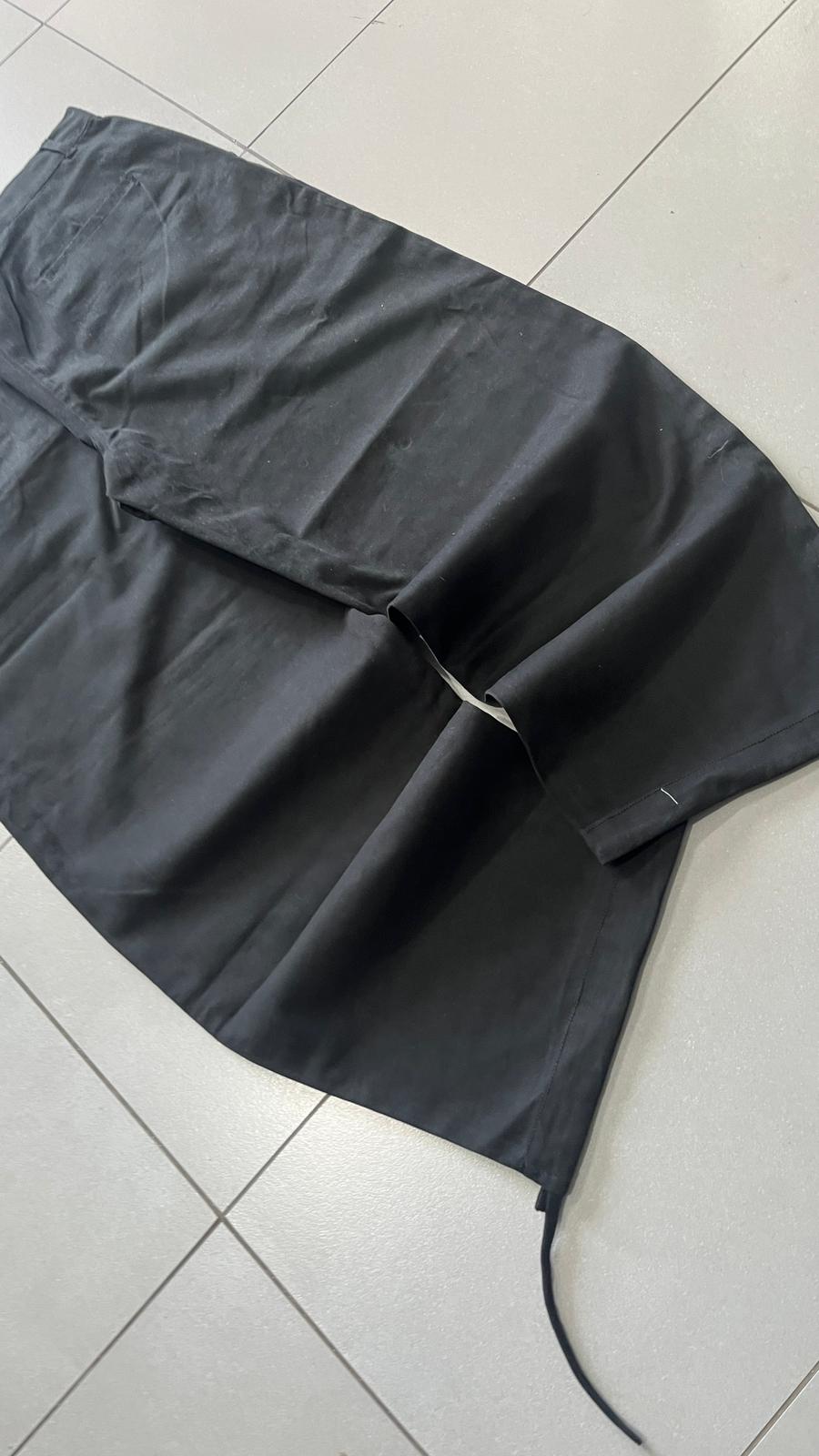 Pants Baggy Fit Black Vintage Y2K Cotton (XL)