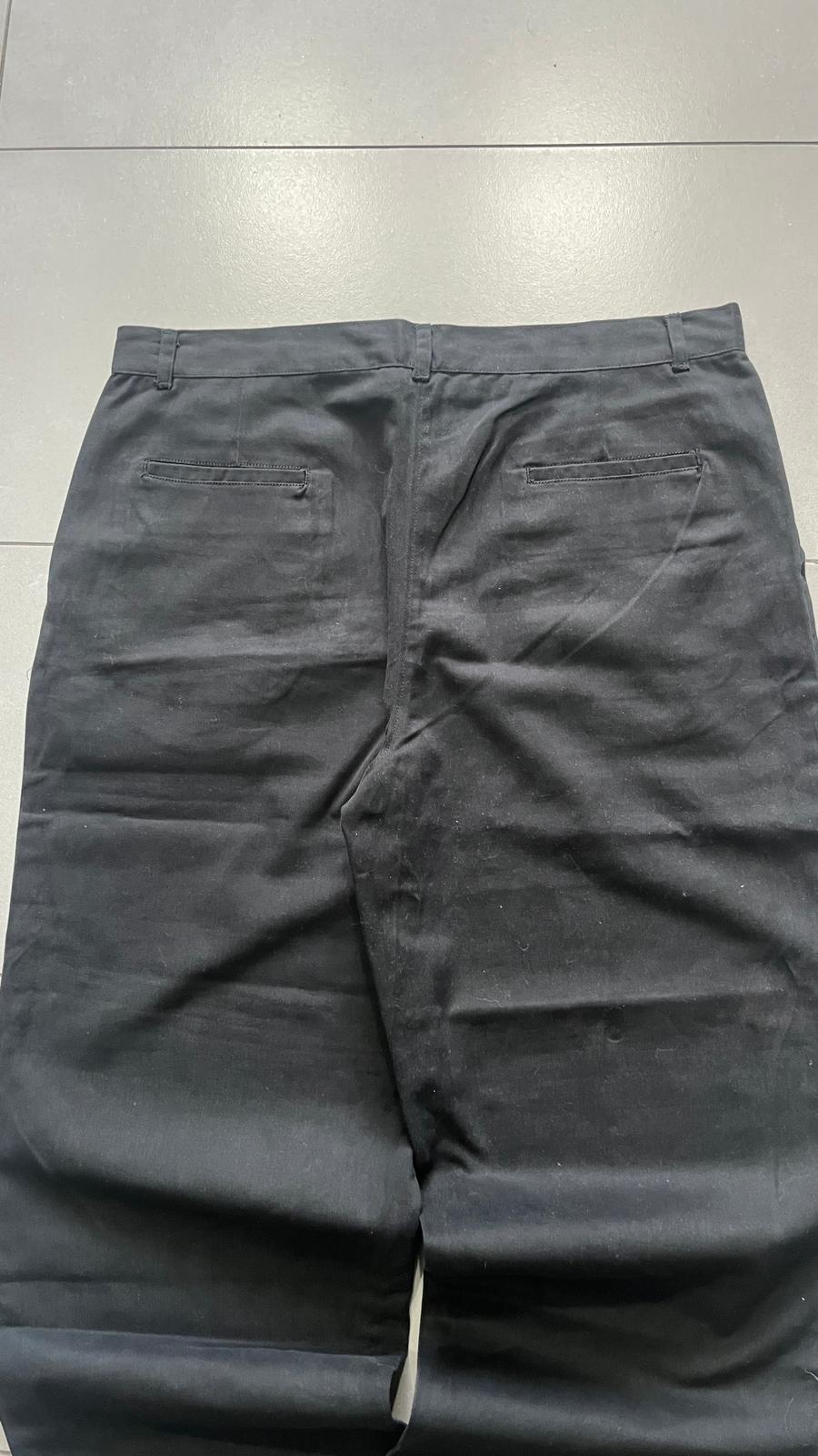 Pants Baggy Fit Black Vintage Y2K Cotton (XL)