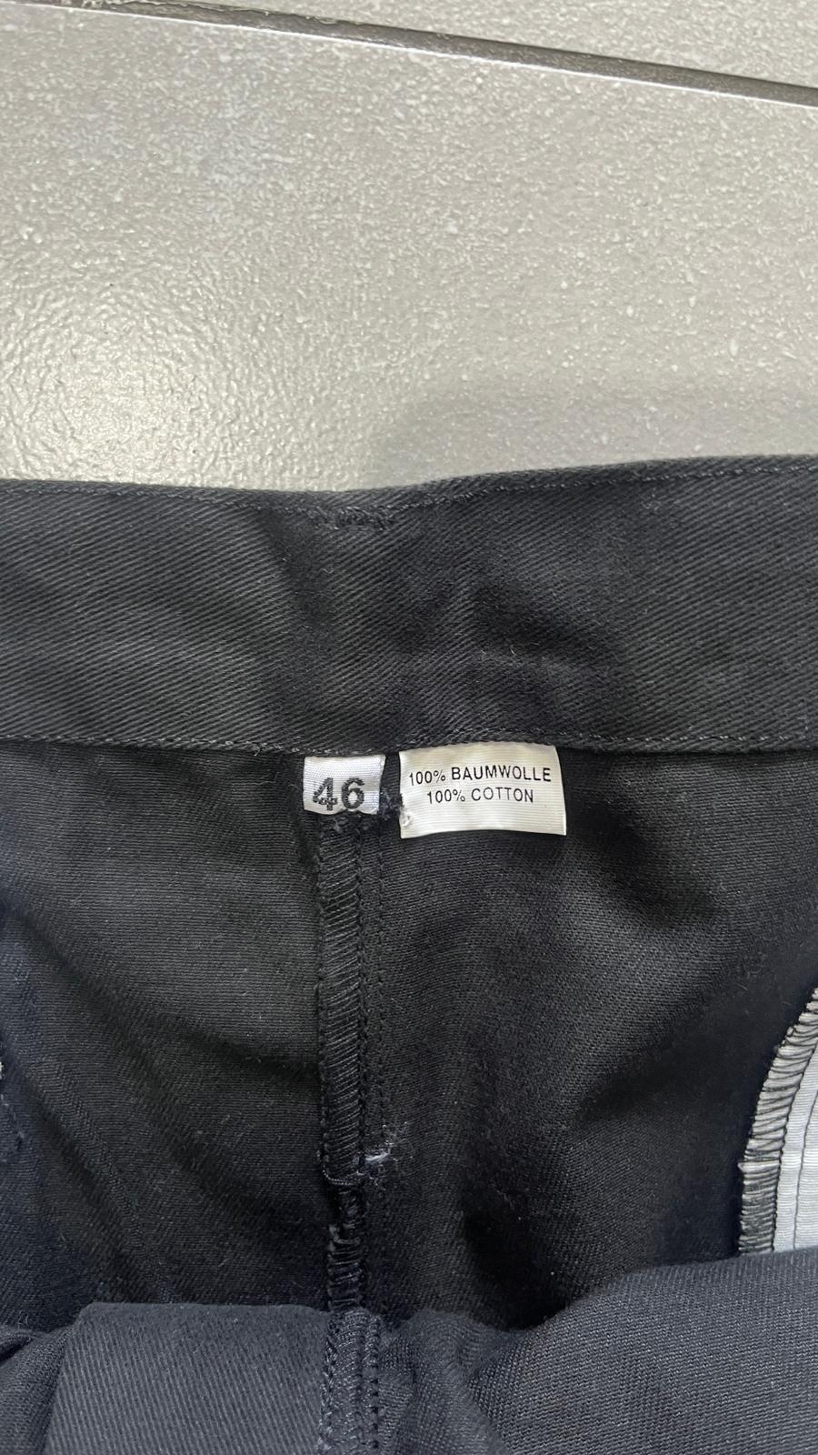 Pants Baggy Fit Black Vintage Y2K Cotton (XL)