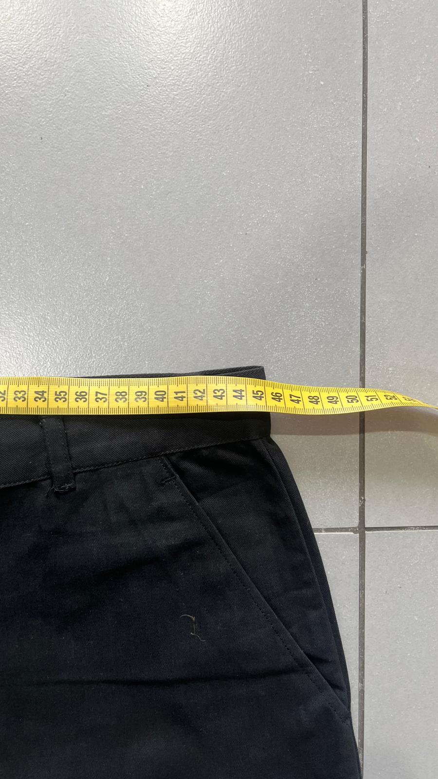 Pants Baggy Fit Black Vintage Y2K Cotton (XL)