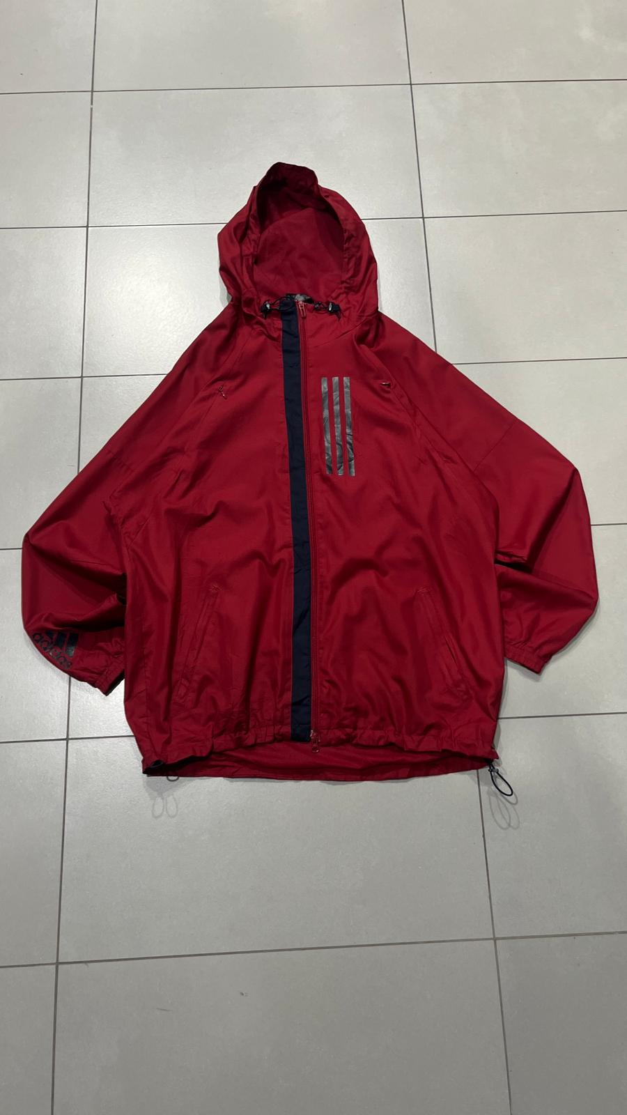 Adidas Track Jacket Rossa Uomo L Vintage Y2K Full Zip Sportiva Streetwear