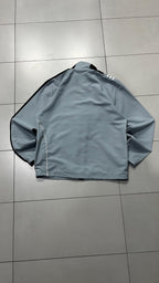 Adidas Track Jacket Grigia e Nera Vintage Uomo Y2K Full Zip Streetwear (M)