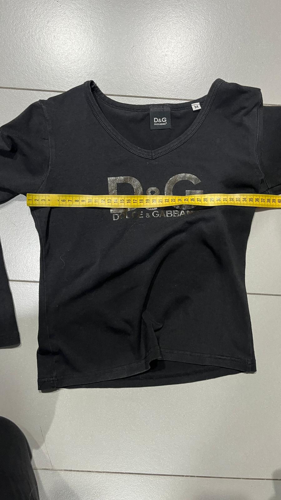 Top D&G Dolce & Gabbana nero maniche lunghe logo taglia M