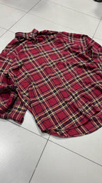 Camicia Chaps Ralph Lauren vintage tartan rossa oversize (L)