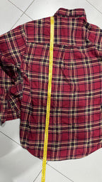 Camicia Chaps Ralph Lauren vintage tartan rossa oversize (L)
