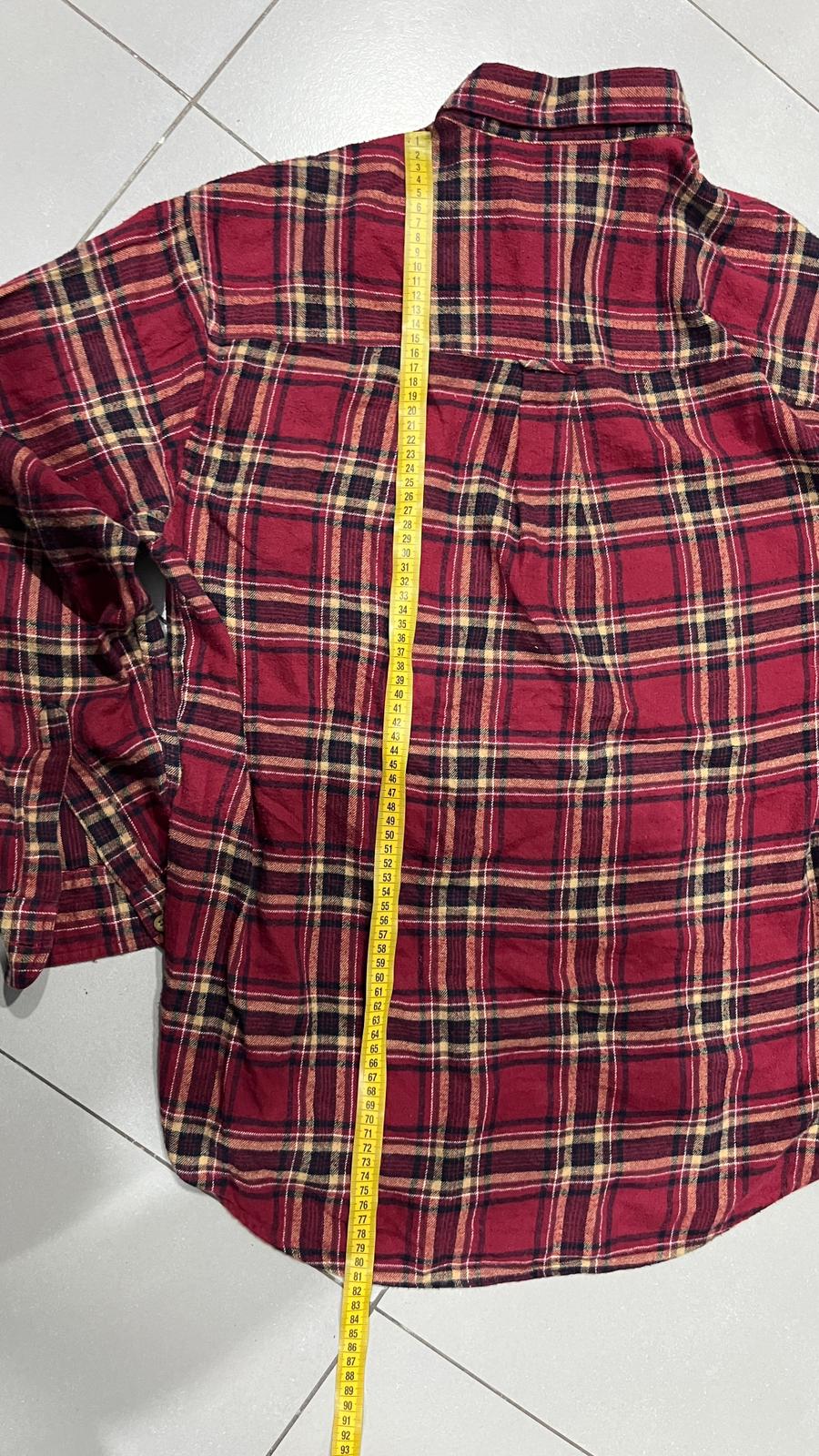 Camicia Chaps Ralph Lauren vintage tartan rossa oversize (L)