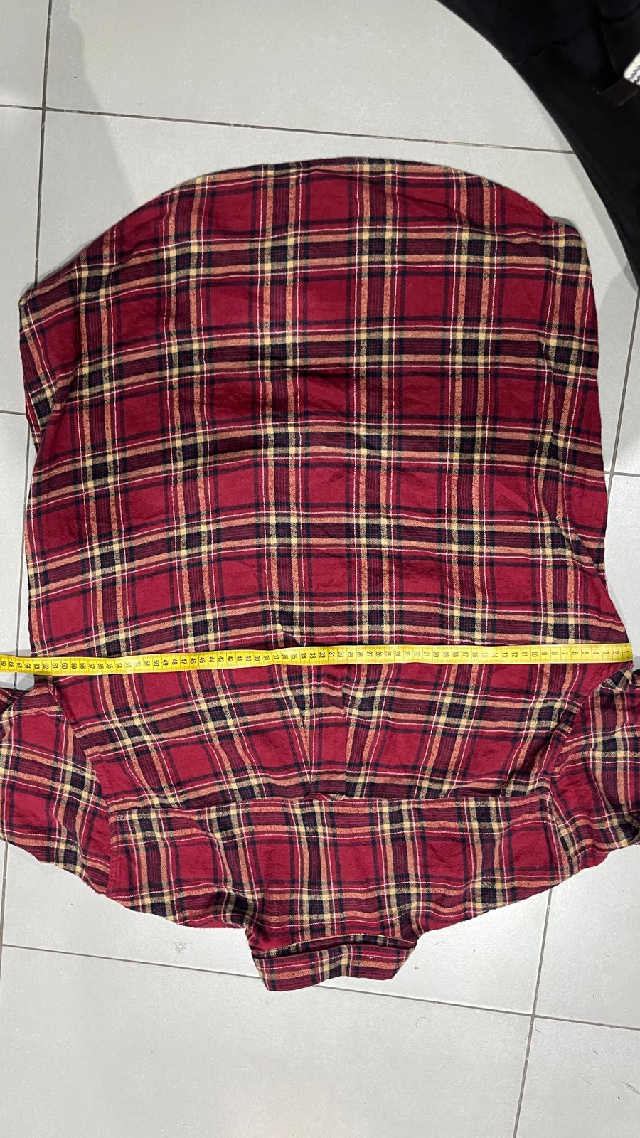 Camicia Chaps Ralph Lauren vintage tartan rossa oversize (L)