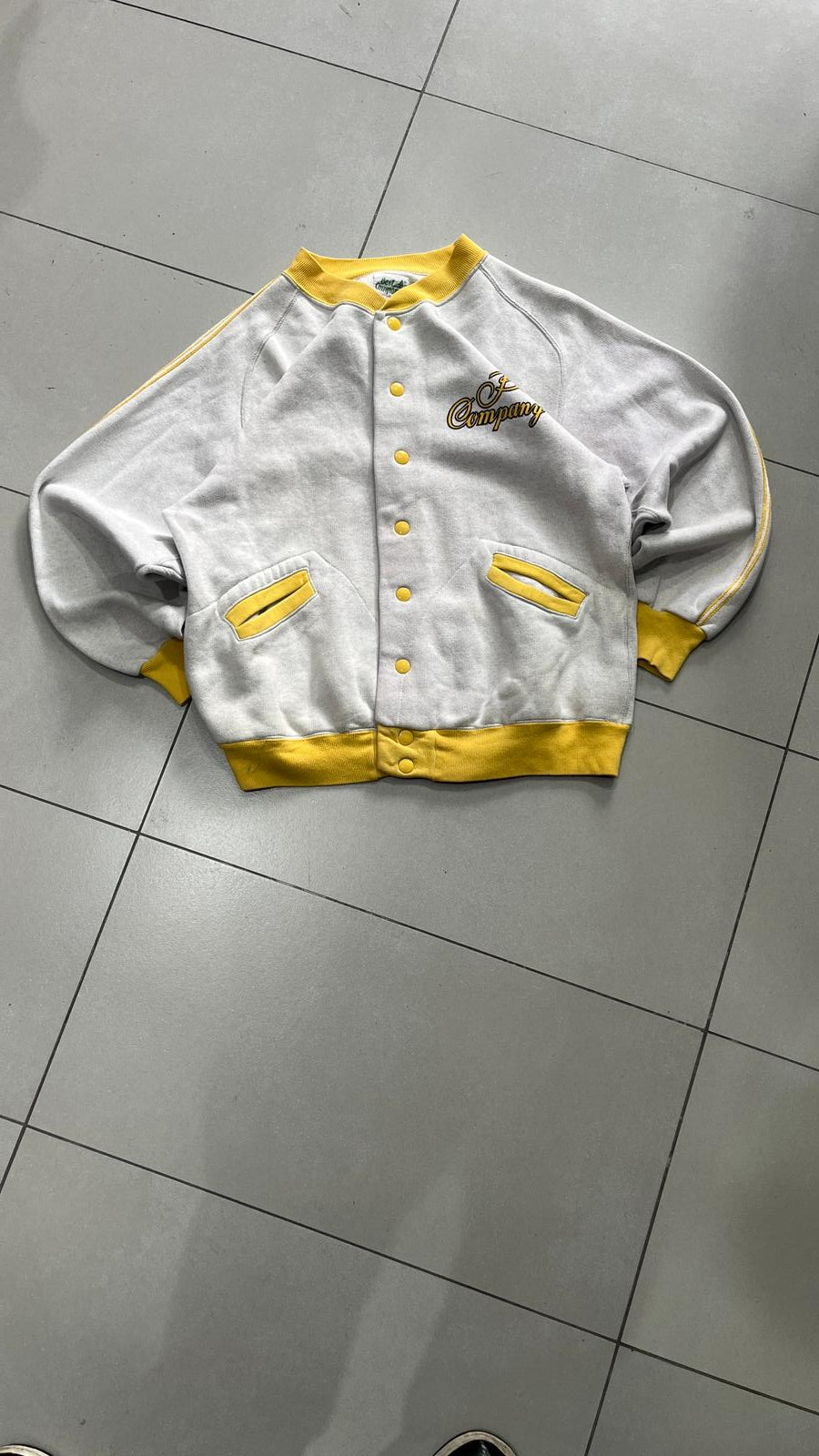 Bomber Best Company vintage Yacht Club California grigio giallo (M)