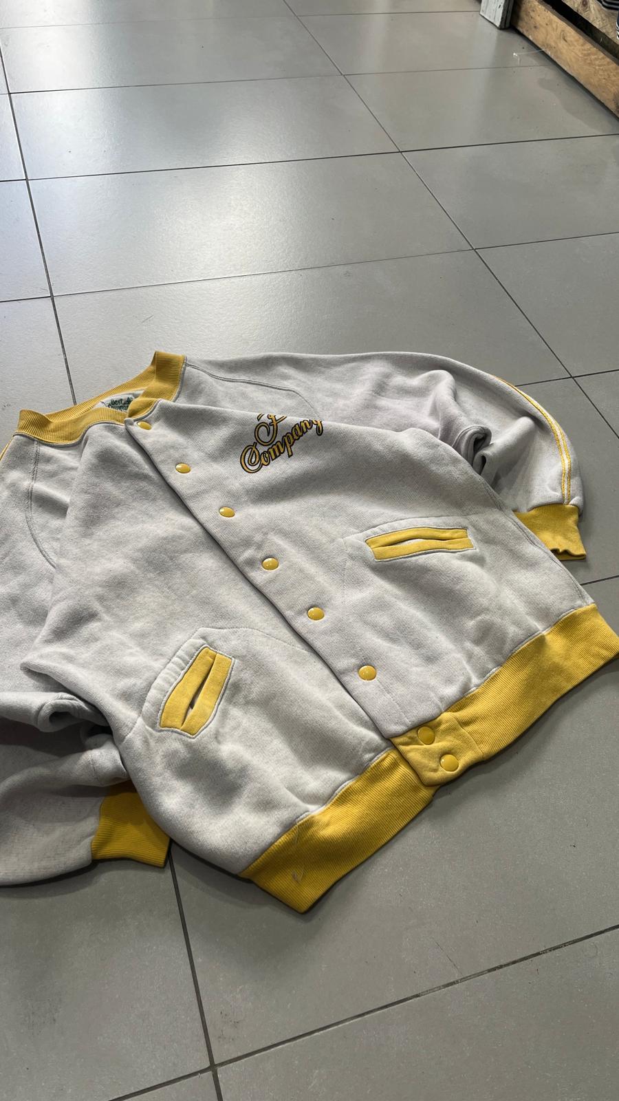 Bomber Best Company vintage Yacht Club California grigio giallo (M)