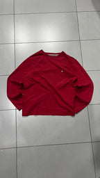 Felpa Champion Rossa con Logo Ricamato - Embroidered Red Champion Sweatshirt Vintage Y2K (S)