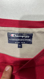 Felpa Champion Rossa con Logo Ricamato - Embroidered Red Champion Sweatshirt Vintage Y2K (S)