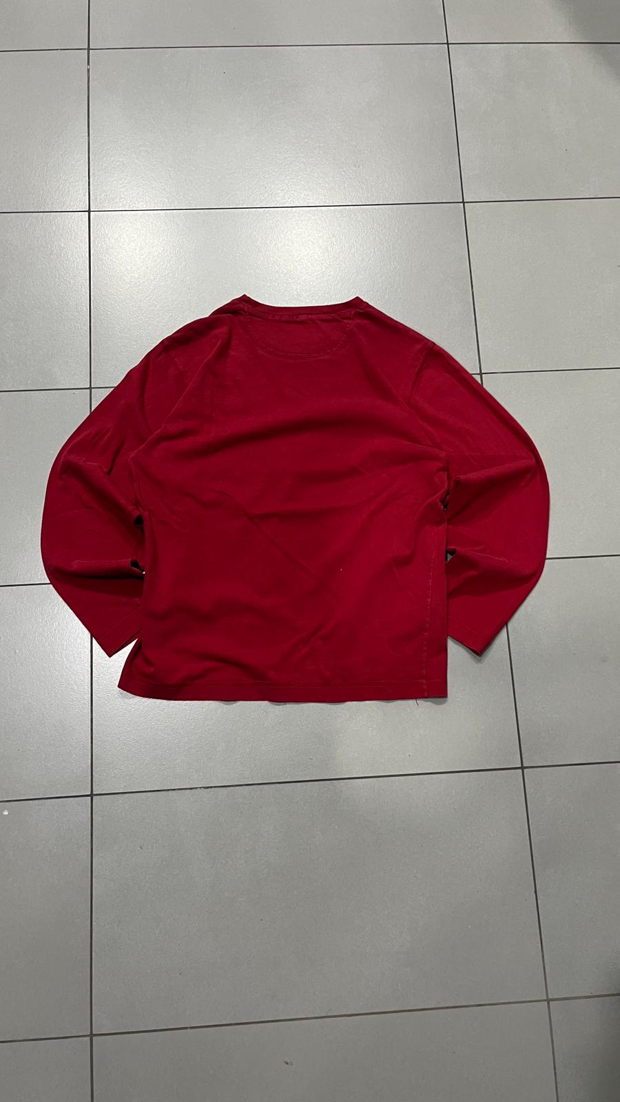Felpa Champion Rossa con Logo Ricamato - Embroidered Red Champion Sweatshirt Vintage Y2K (S)