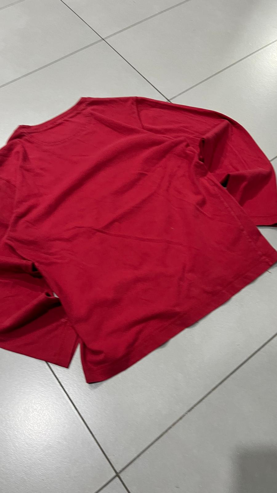 Felpa Champion Rossa con Logo Ricamato - Embroidered Red Champion Sweatshirt Vintage Y2K (S)