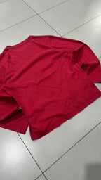 Felpa Champion Rossa con Logo Ricamato - Embroidered Red Champion Sweatshirt Vintage Y2K (S)
