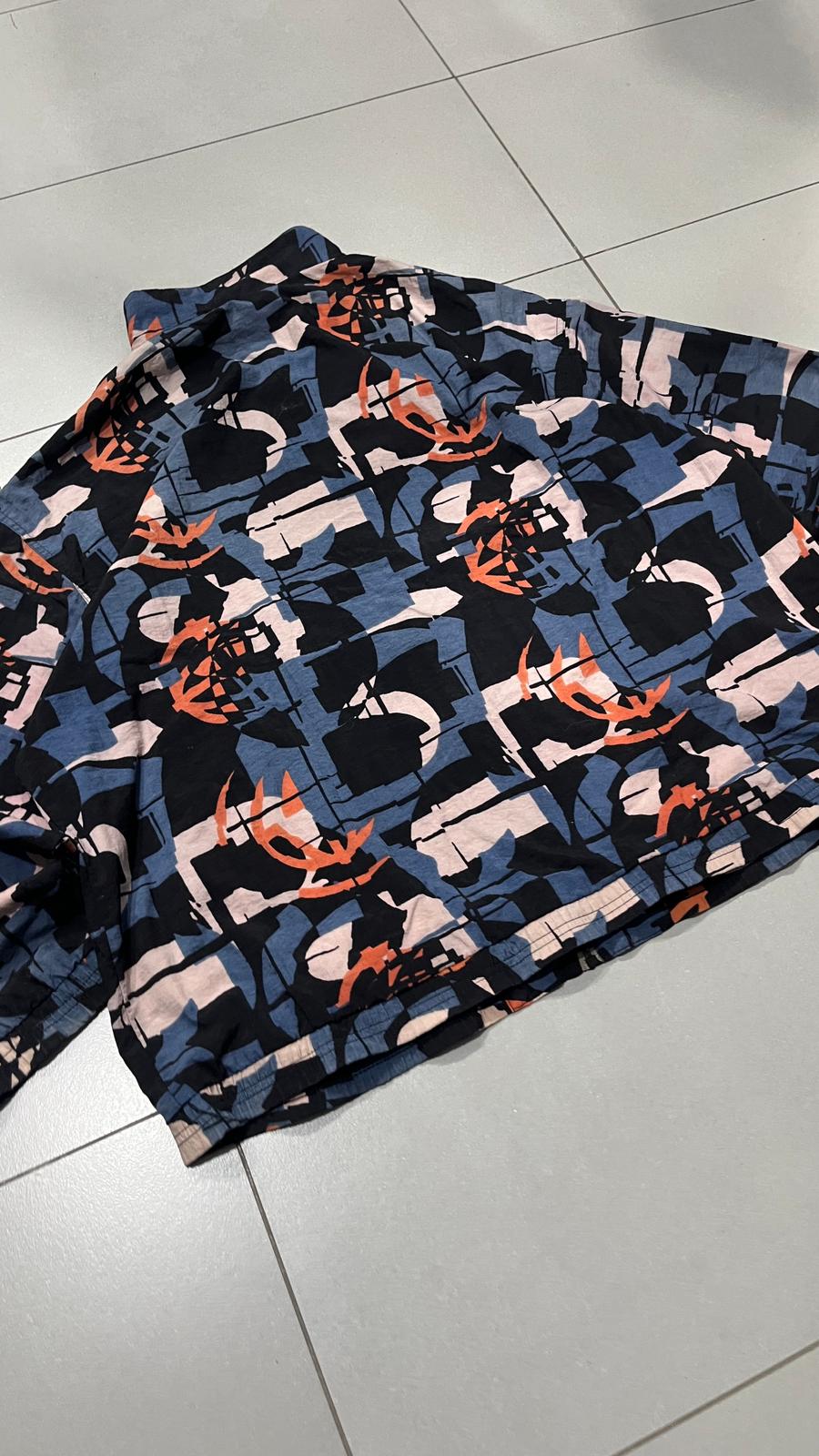 Giacca Reebok vintage fantasia astratta oversize Y2K (L)