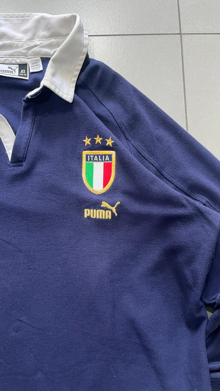 Polo Puma Italia vintage blu navy tg XL oversize